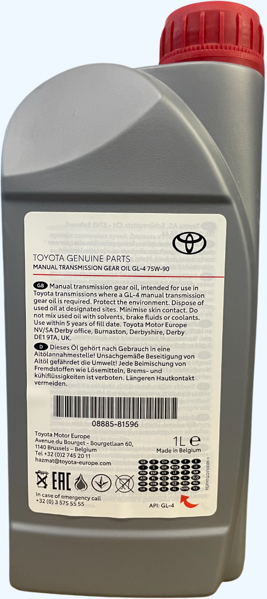 Олива трансмісійна Toyota Manual Transmission 75W-90 1л (08885-81596) (37553)